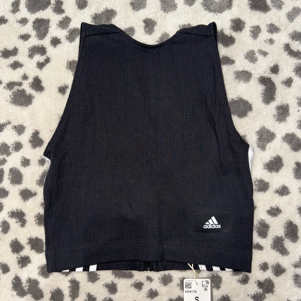 Women’s adidas rib-knit tank - size small - black - NWT